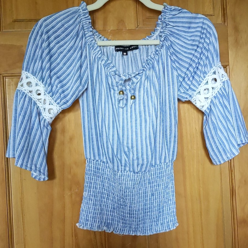 Blue & White Striped Shirt